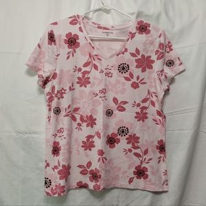 Any Item $10- Send an Offer (Purses Excluded)- Pink floral T-shirt
